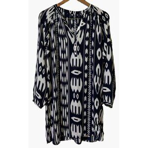 BANANA REPUBLIC Blue Casual Dress| Boho Summer Dress Women's Size 8 Excellent ve